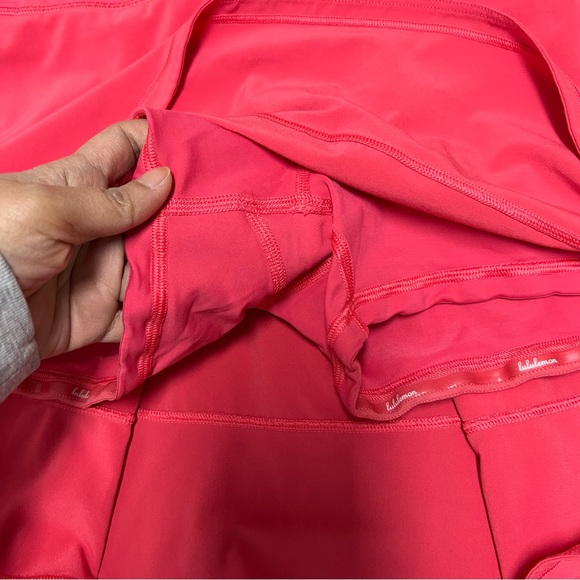 Lululemon Pace Rival Mid-Rise Skirt Long Size 10 Red - Picture 3 of 11